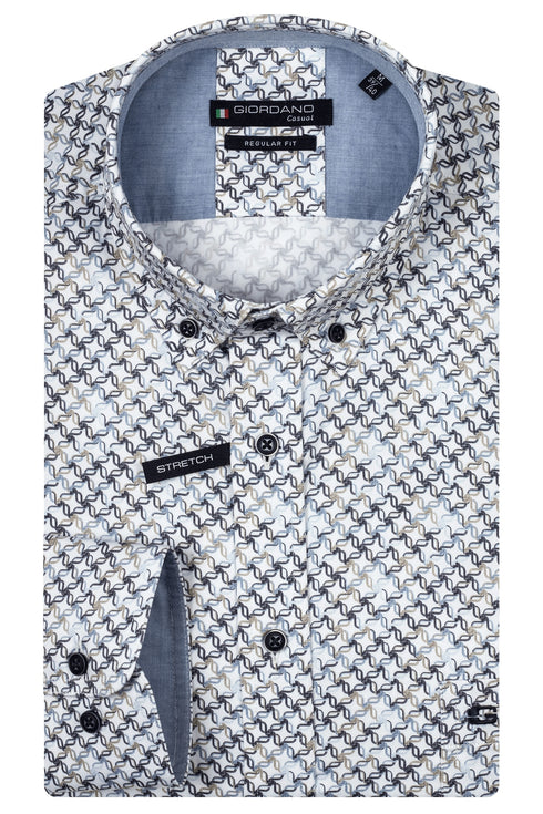 Giordano Ivy Long Sleeve Button Down Shirt